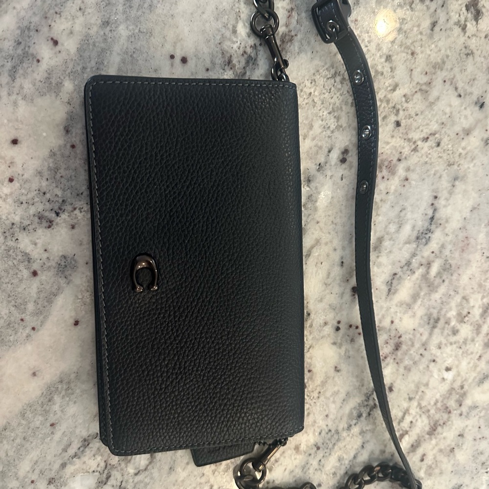Coach Black Leather Crossbody Bag